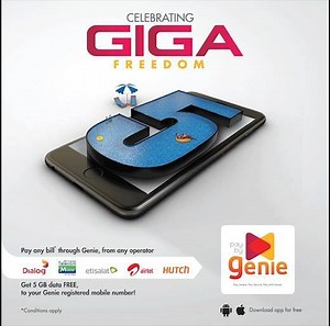 11 reactions · 4 comments | Pay by Genie and get 5GB FREE DATA Download the Genie App today. Offer valid till 28th February 2019. Visit https://www.genie.lk/offers/ for more info. T&C apply. | Genie | Facebook