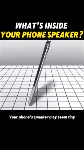 Tech Hub on Instagram: "Ever wonder how your phone makes sound? 🤯 Inside that tiny speaker are four main parts working like a mini motor! The diaphragm moves thousands of times per second, creating sound waves that travel to your ears. This motion is powered by a voice coil interacting with a neodymium magnet when current flows through it. The centering suspension keeps it all perfectly aligned. It's a tiny feat of engineering! 🔊✨ #PhoneSpeaker #TechExplained #SoundWaves #Engineering #HowItWor