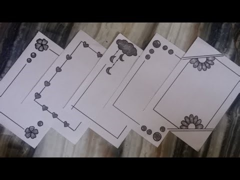 5 beautiful borderdesigns in 5 minutes #assignment #frontpage #borderdesigns #blackborderdesigns
