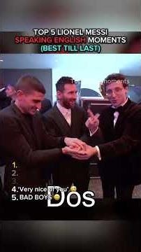 Top 5 LIONEL MESSI Speaking English Moments #shorts #football