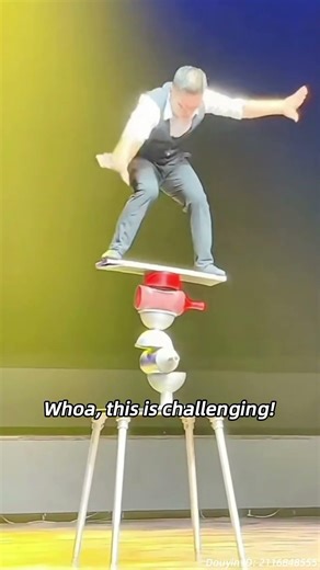 Acrobat blows minds with stunts!