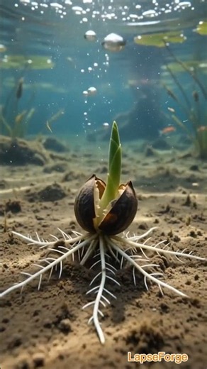 Lotus Seed to Bloom 🌸| Beautiful Lotus Life Cycle #lotus #lotusflower #shorts #timelapse