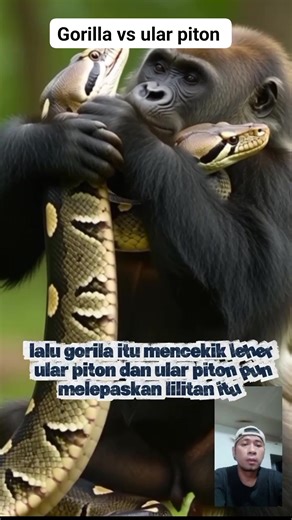 5.3K views · 27 reactions | Gorila vs ular piton #reels #fbpro #fypreels #duniahewan | AR'one X Kubank | Facebook