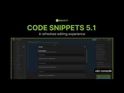 New Code Snippets 5.1: A Refreshed Editing Experience