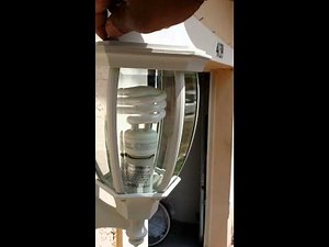 Installing a outdoor motion sensor light.