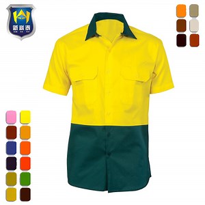 [Hot Item] Hi Vis Short Sleeve Cotton Drill Mutli Color Work Shirt
