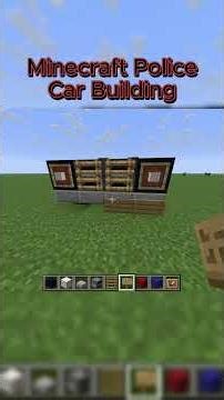 Minecraft Polis Arabası Yapımı (Minecraft Police Car Building) #building #minecraft #shorts