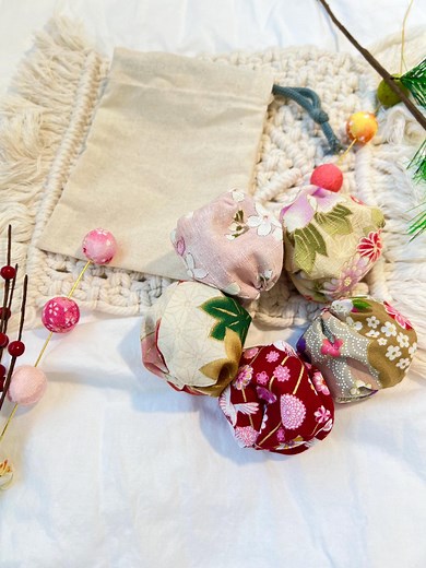Handmade Otedama Set, Japanese Juggling Balls, Floral Cotton Bean Bags - Etsy