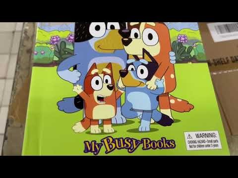 Bluey My Busy Books - Storybook, 10 figurines, playmat - Board Book | unboxing