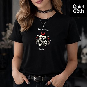 Personalized Goth Couples T-shirt | Custom Goth Couple Tee | Matching His and Hers Shirts | Valentines Day Gift for Couples - Etsy Australia