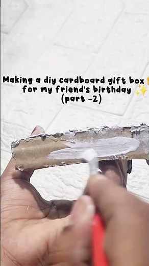 Making a diy cardboard cake box 🎂Diy origami gift box for birthday #shorts #youtubeshorts
