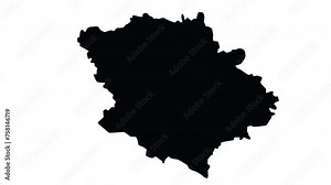 animation forming a map of Poltava in ukraine