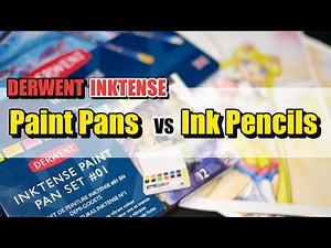 Derwent Inktense Paint Pans VS Inktense Pencils - Comparison and Review