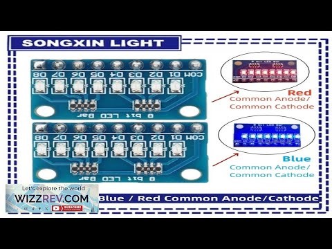 3 24V 8 Bit Blue Red Common anode cathode LED indicator Module Breadboard starter kit
