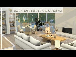 MODERN ECO HOUSE + CC List & Download Externo || THE SIMS 4 || CC SPEED BUILD