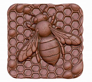 Honeybee on Honeycomb 3D Model STL File: CNC Carving & 3D Printing (digital Download) - Etsy