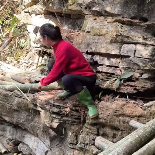 PART 1 - Build a water shelter in the rainforest #bushcraft #build #camp #camping #survival #shelter #wildlife #outdoors #outdoor #viral #foryou | Camping videos Survival