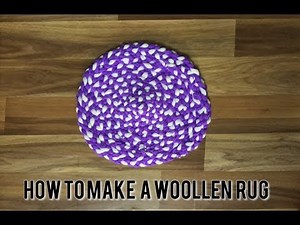 How to make a Rug using Woollen Yarn / | Very simple and easy braided/ plaited rug
