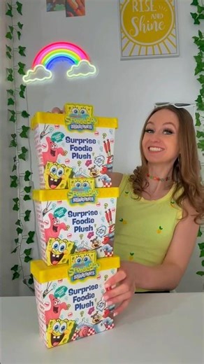 [ASMR] UNBOXING GIANT MYSTERY SPONGEBOB FOODIE PLUSHIES!!😍🍍🌊🍔⁉️ (RARE GARY HUNT!🐌) #shorts