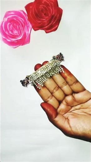 DIY stone chain hair clip 👧😍 #diy #handmade #ytshorts #trending #hairclips