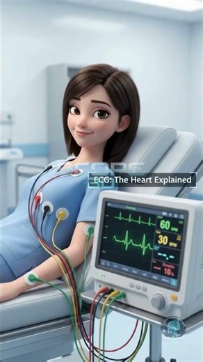 ECG explained with 3D animation | How the Heart’s Electrical System Works ❤️#shorts