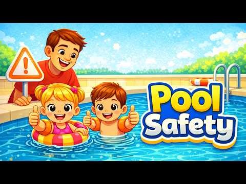 Kids Learn About Pool Safety 🏊‍♂️ | Water Safety Rules for Children | Educational Cartoon