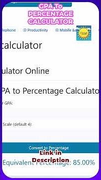 gpa to percentage calculator in Seconds! (Easy GPA Converter) mudassarworld com #shorts