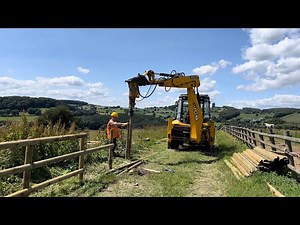 Jcb 4cx & JCB 8025 Mini Digger,Farm Fencing Job