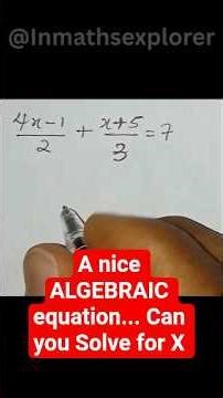 Algebra Equation Problem Solving | Step-by-Step Maths Olympiad Training #algebra #matholympiad