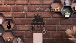 Farm Tractor with Farmer Key Rack Holder for Wall - 9 inch Wide - Made in USA; Farmhouse Decor