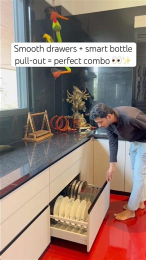 Smart Modular Kitchen Design | Drawer Storage