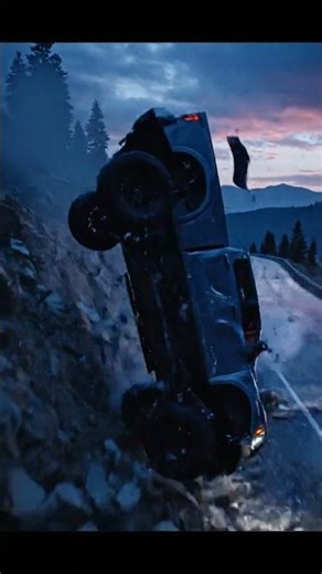 Epic Mountain Road Crash: Pickup Truck Flips! 🚨
