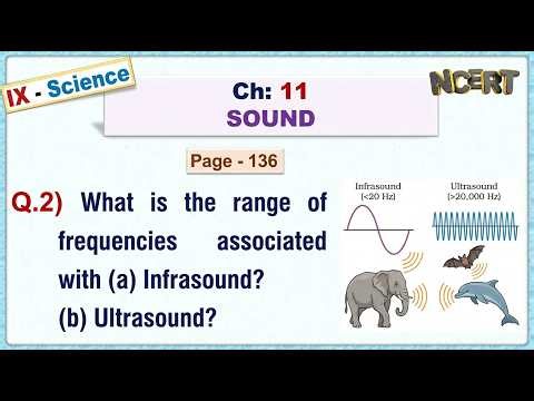 Ch:11 - Pg:136 - Q.2) What is the range of frequencies associated with (a) Infrasound (b) Ultrasound