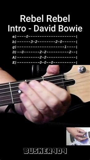 Rebel Rebel - intro riff - David Bowie - Guitar Cover/lesson #shorts (6)