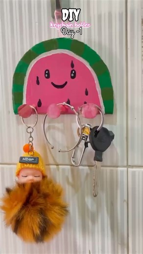 15 day craft challenge Day-1 | keychain holder ✨ #trending #diy#craft #shorts