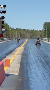 Lawn mower vs. mini bike on the drag strip! Hey whatever brings people out to the track! | CycleDrag