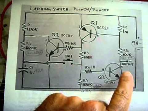 Latching ON/OFF Transistor Circuit