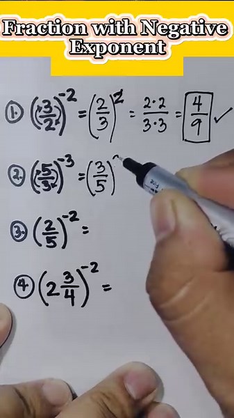 262K views · 7.9K reactions | Basic Math Review: Simplifying Fraction with Negative Exponent #mathematicstutorial #SimpleMathematics #mindblowinghacks #MathTutor | Mathematics Tutorial | Facebook