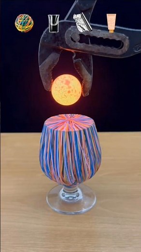 1000° hot lava ball VS things 🤯#shorts #experiment