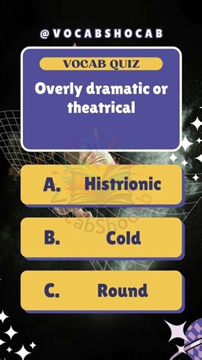 Overly Dramatic… But What’s The Word? 🎭 | Learn English Daily | VocabShocab | Vocab Quiz