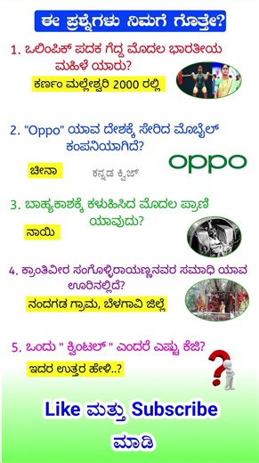 ಸಾಮಾನ್ಯಜ್ಞಾನ ರಸಪ್ರಶ್ನೆ / Kannada Gk Quiz / Quiz in Kannada ! Kannada General Knowledge Question