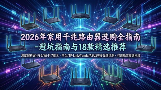 2026年诚意推荐！2026年家用千兆路由器选购攻略，精选18款高性价比产品，覆盖Wi-Fi 6/Wi-Fi 7，解答家用千兆路由器哪个品牌好的疑问。