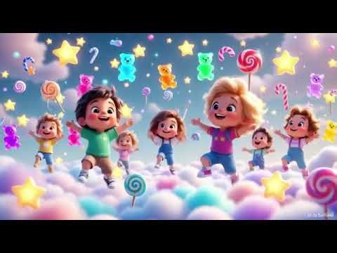 Round and Round We Go 🎠🌈 | Fun Motion Song for Kids | Playful Nursery Rhyme