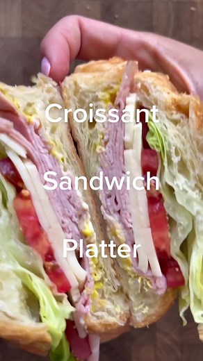 Croissant Sandwich Platter (Costco Copycat) A great way to feed a crowd! #sandwiches#costco#copycatrecipe
