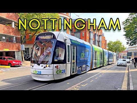 Summer in Nottingham, UK - Full Nottingham City Centre Tour - 4K UHD