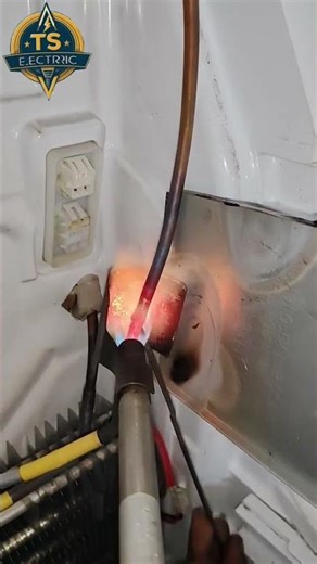 fridge gas pipe welding #Fridge #gas #pipe #filter #welding