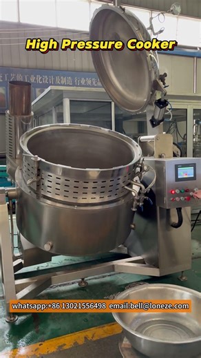High Temperature Stainless Steel Industrial Pressure Cooker for Bone Soup Broth#pressurecooker