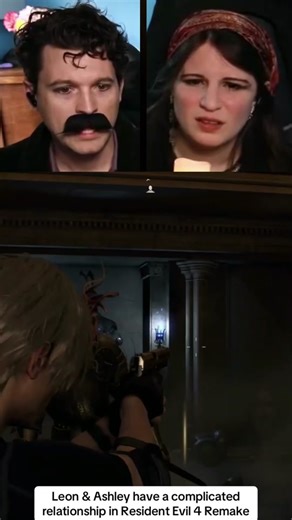 Leon Kennedy and Ashely have a complicated relationship in #ResidentEvil4! Throwback to our #ResidentEvil4Remake streams on #DechartGames #RE4 Ashley and Leon Kennedy Resident Evil 4 #RE #ResidentEvil #ethanwinters