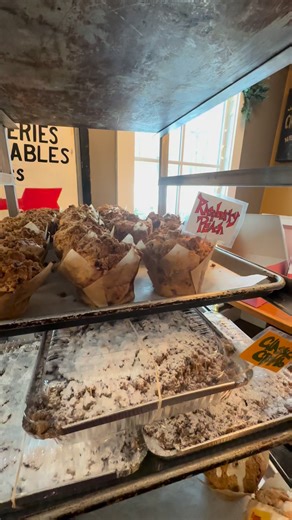 Baked goods and mimosas baileys? get your butts down here❤️💚 SCONES: Blueberry Lemon Peach Pecan Oat Raspberry MUFFINS: Raspberry Peach Crisp Blueberry Corn Strawberry Lemon CINNAMON ROLLS CHEDDAR SCALLION BISCUITS GEORGE’S JERSEY CRUMB CAKE GIANT COOKIES and…. GIFT CARDS and… BEVIES! 💚❤️ | Krista's Restaurant