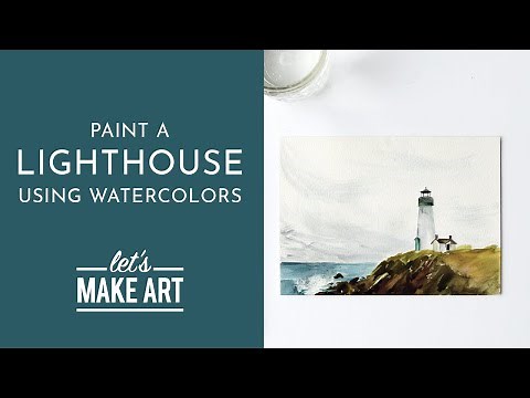 Let's Paint a Lighthouse | Watercolor Tutorial with Sarah Cray